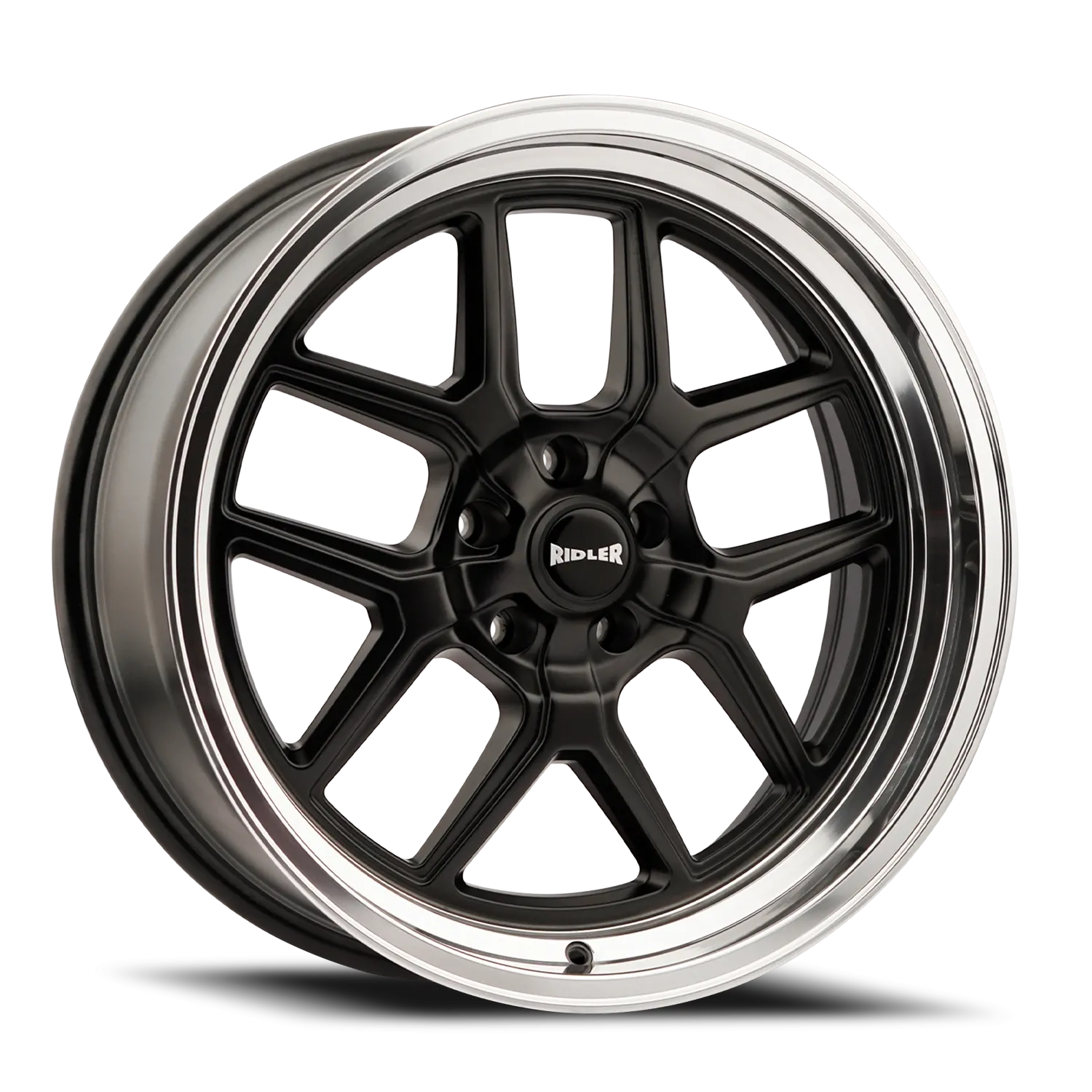 RIDLER 610 MATTE BLACK POLISHED 20X8.5 MATTE BLACK/POLISHED LIP
